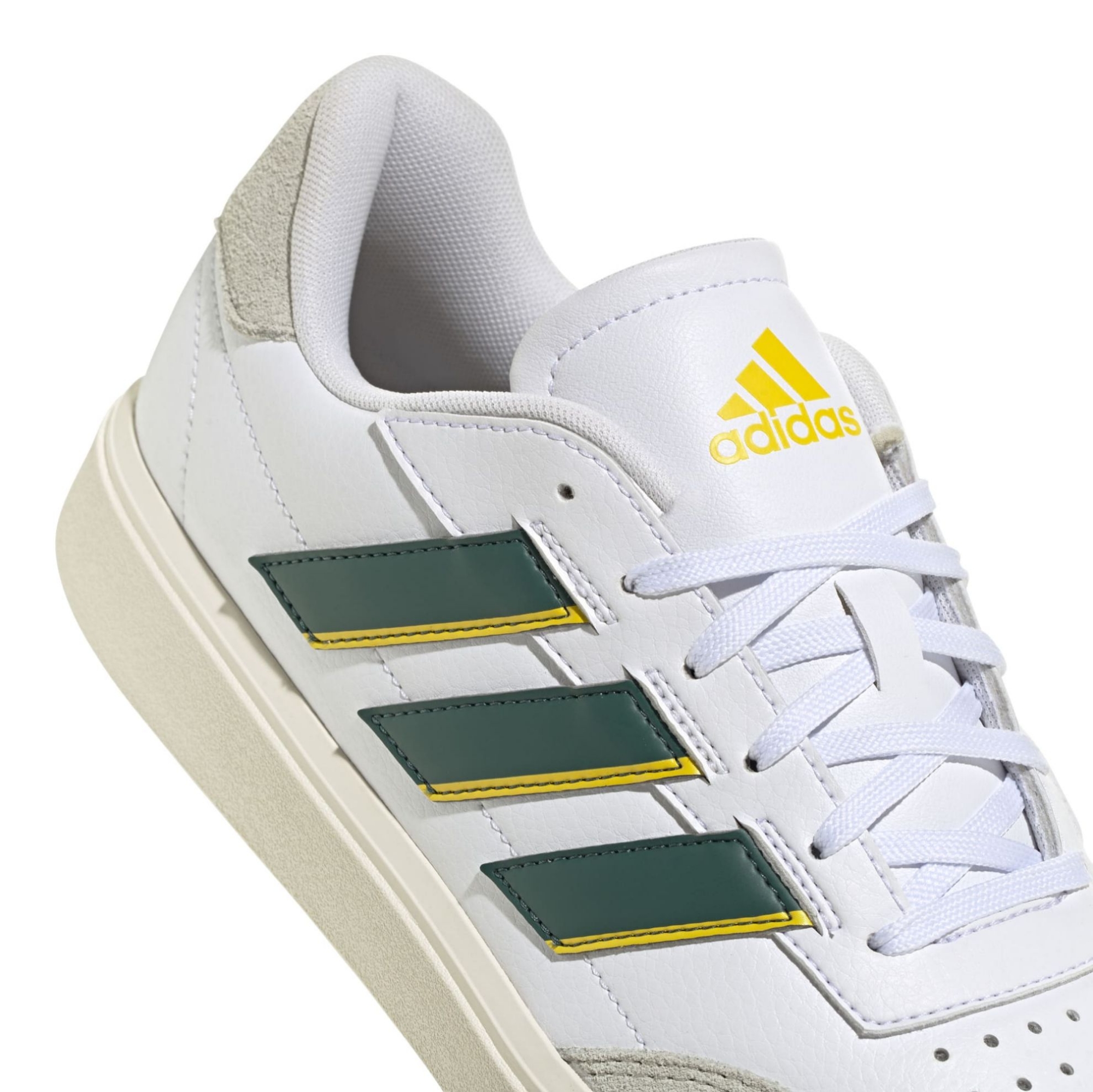 SYN LEATHER-SUEDEWHITE/COLL.GREEN/YELLOW