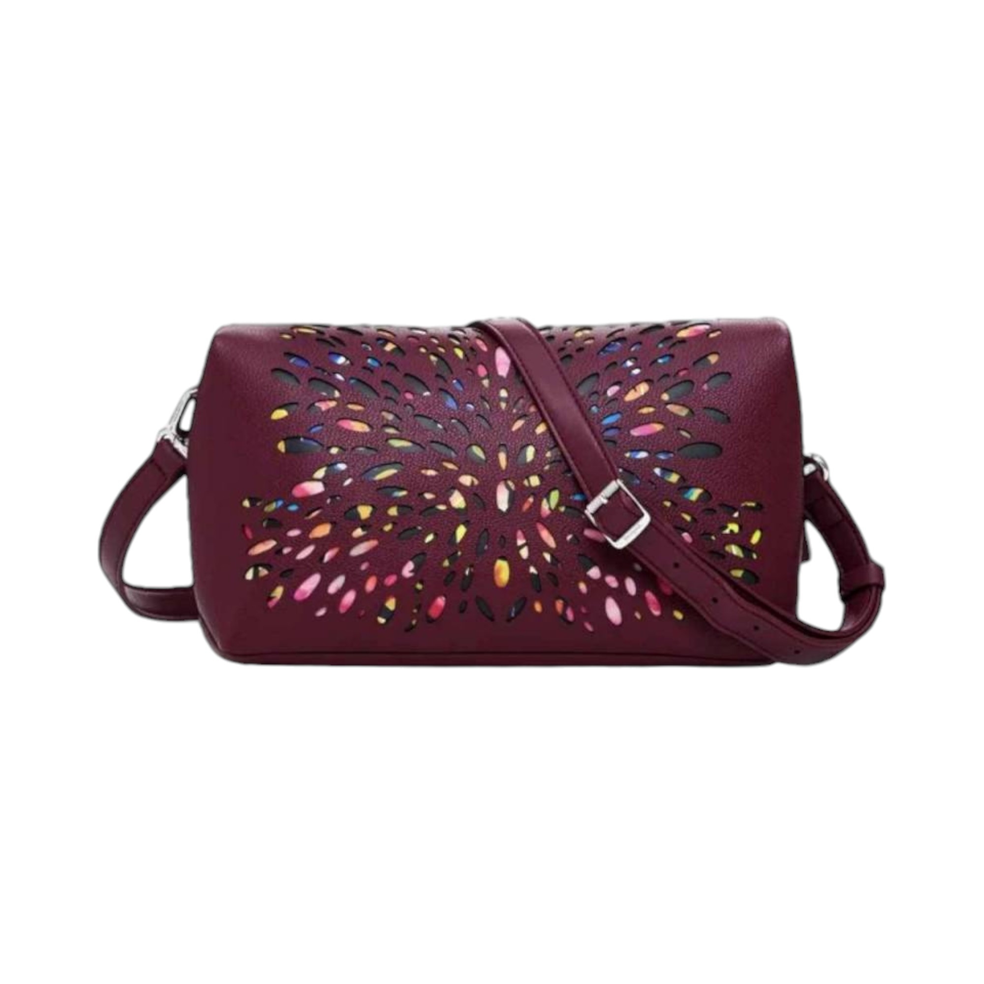 SYN.LEATHER-TXT  BORDEAUX/MULTI