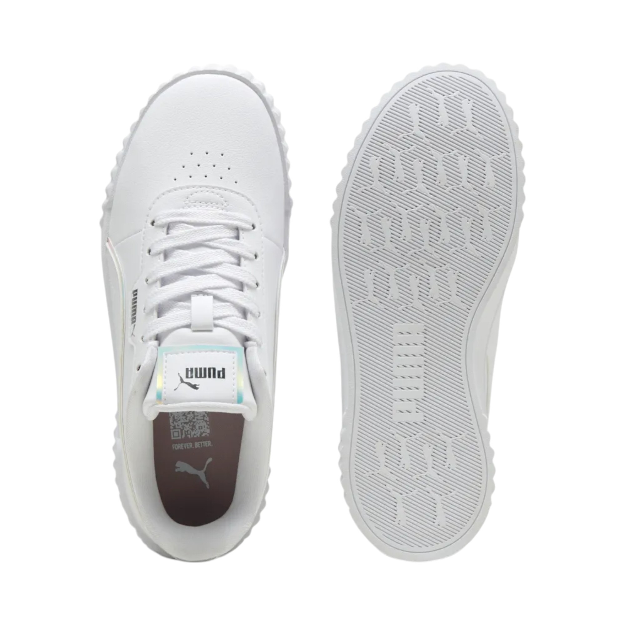 HOLO-SYN.LEATHER WHITE-SILVER-MIST
