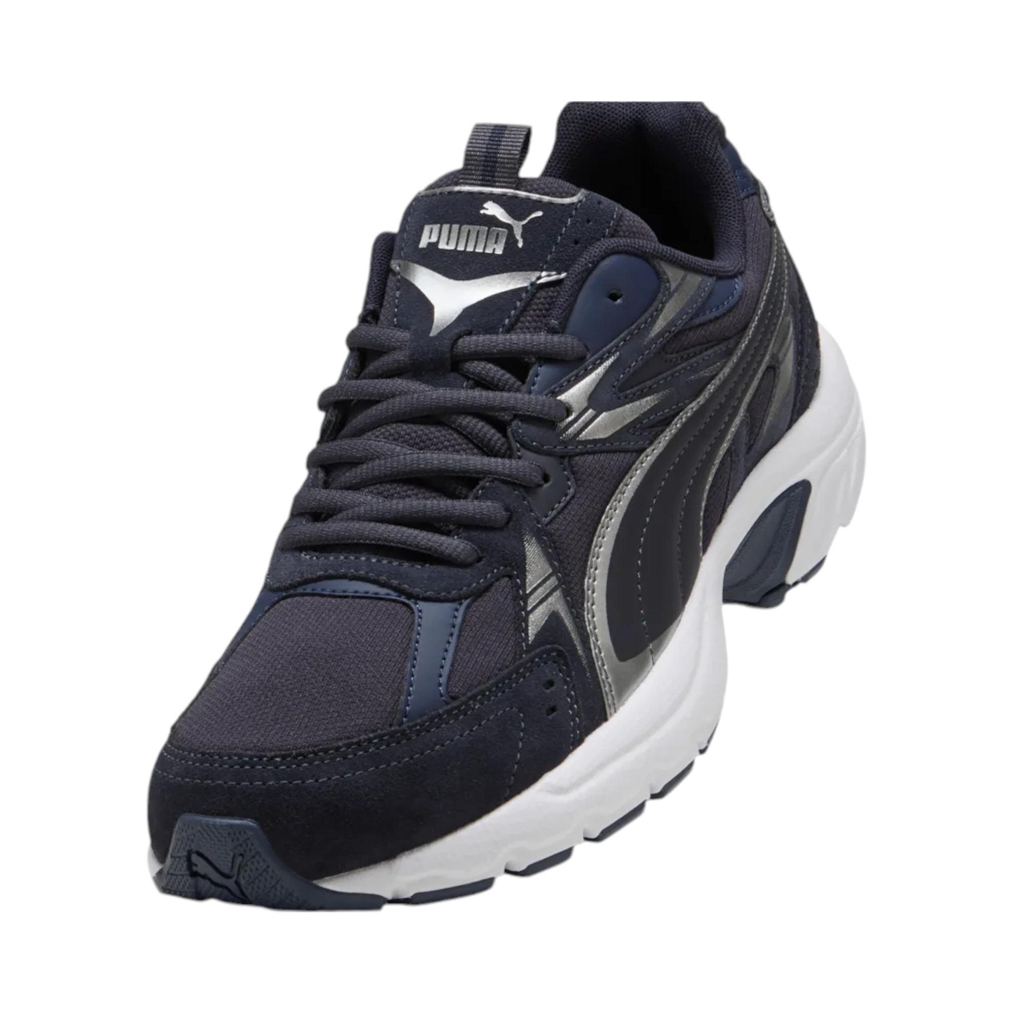 SUEDE-SYNLEA-TXT NAVY-SILVER