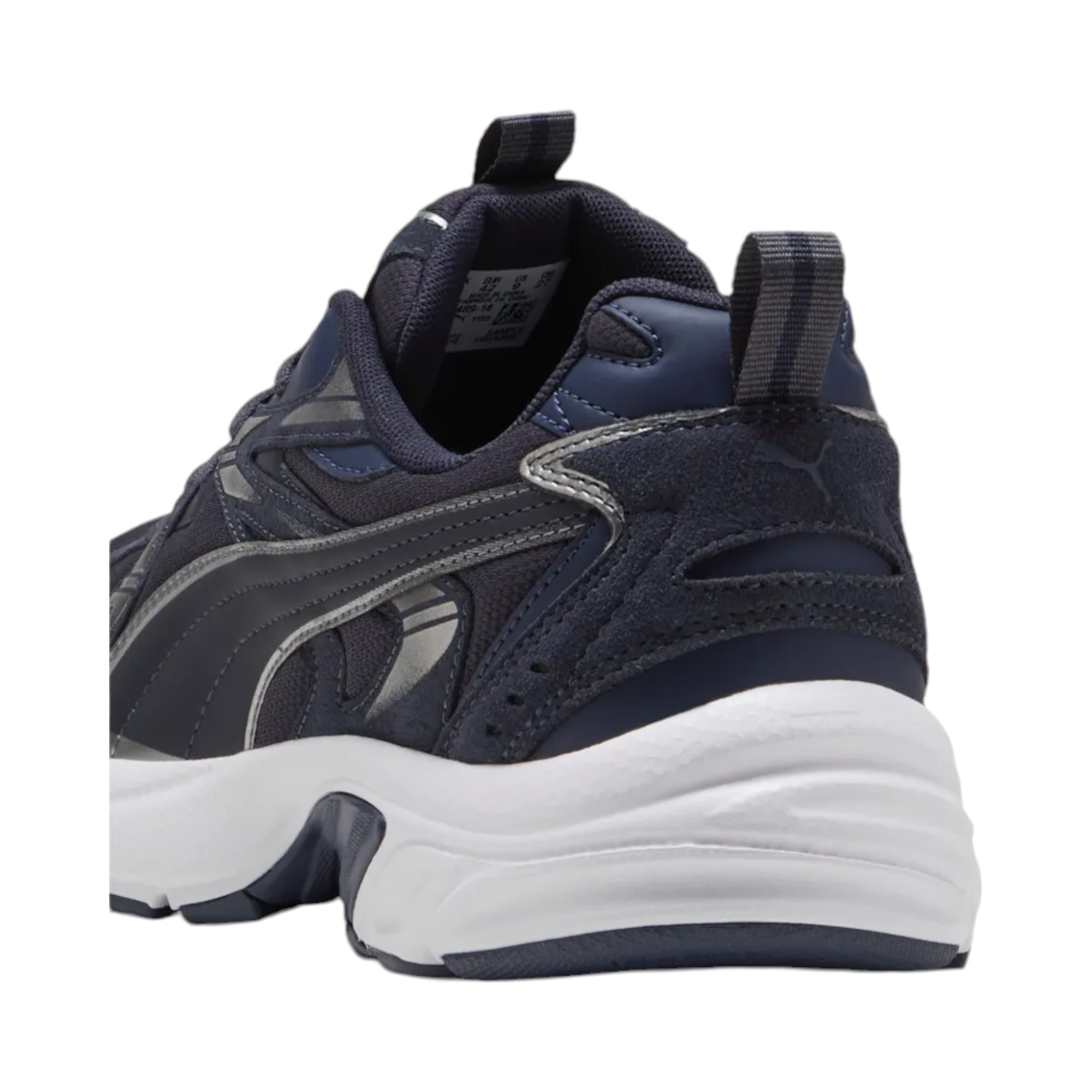 SUEDE-SYNLEA-TXT NAVY-SILVER