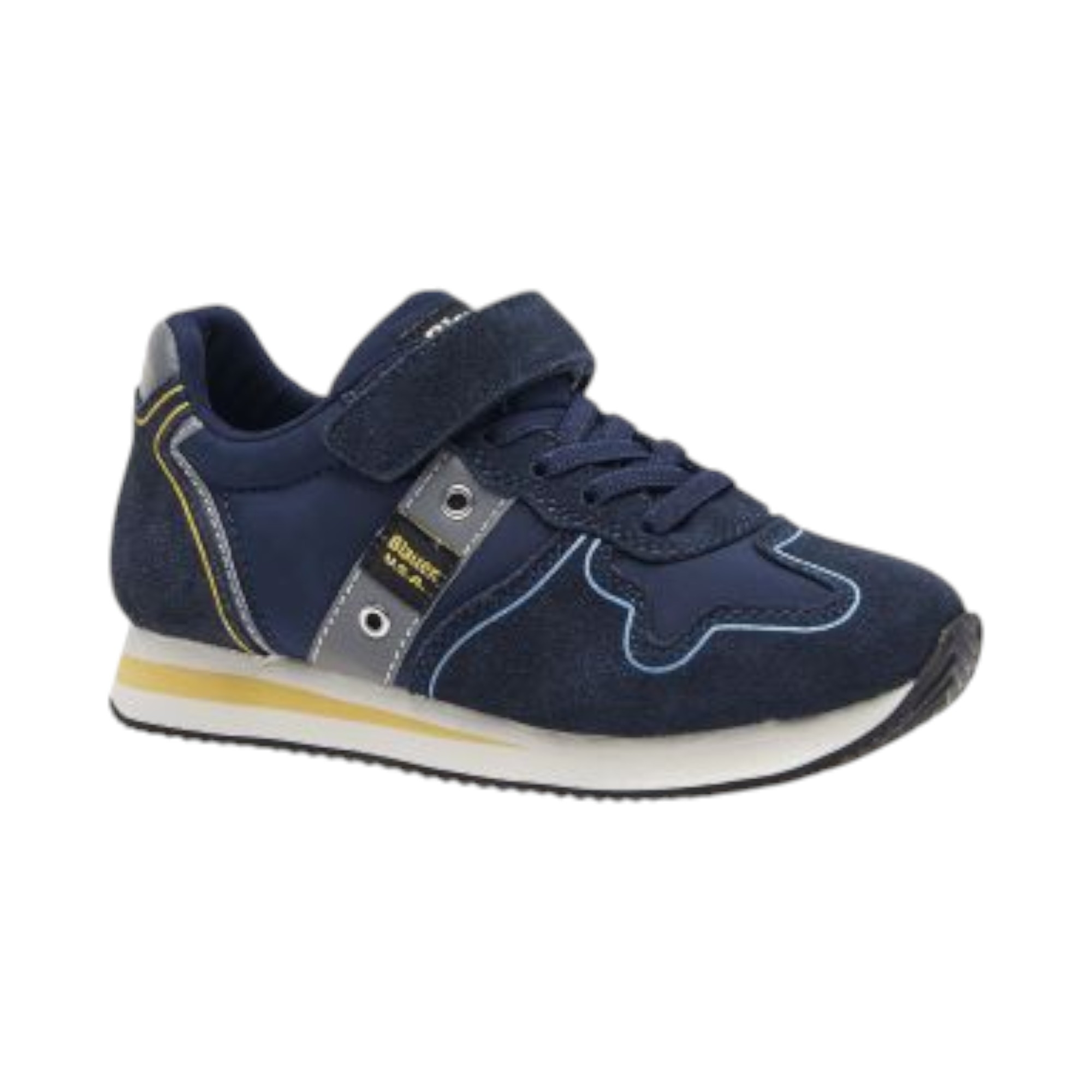 SUEDE-NYLON      NAVY-YELLOW