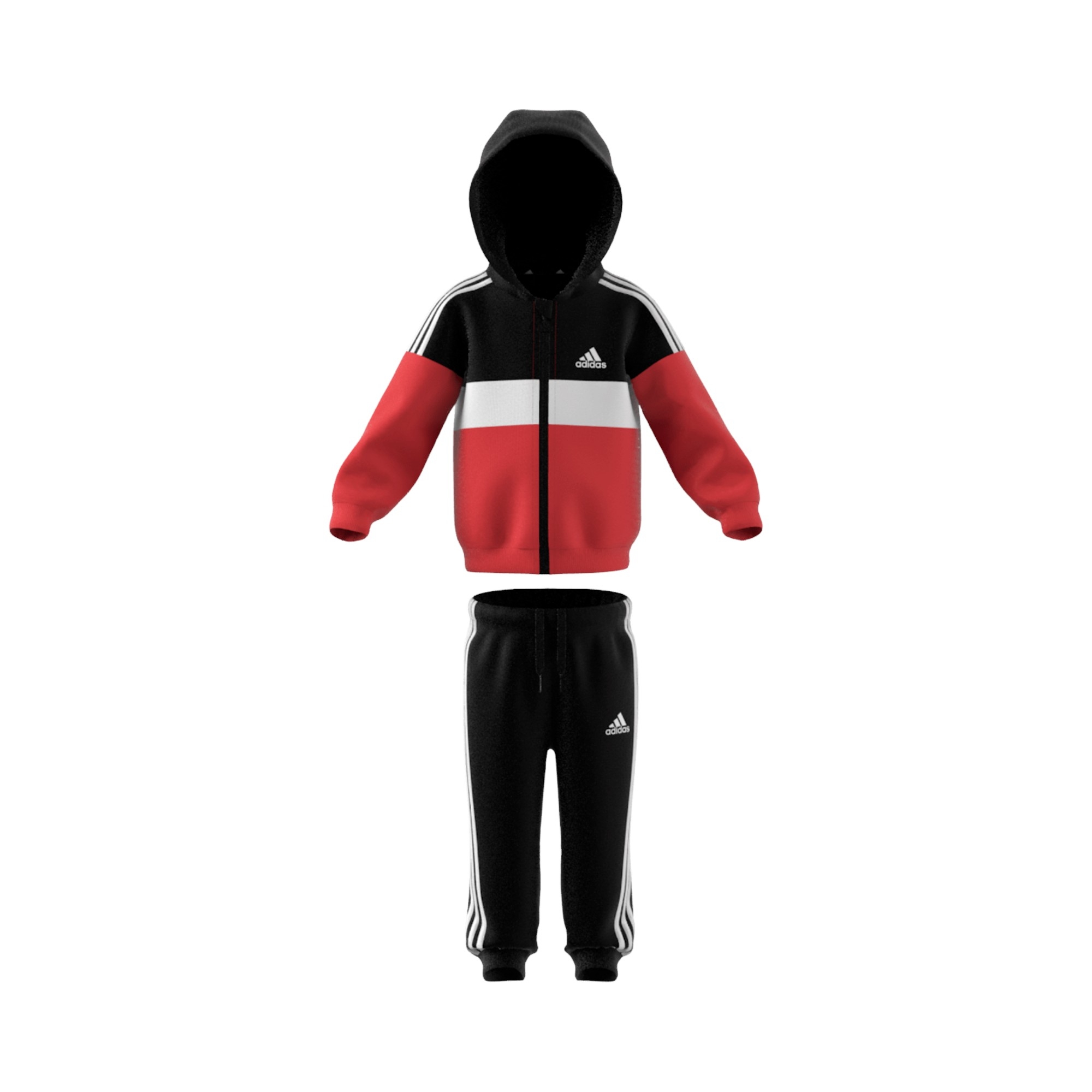 COT.FLEECE       BLACK/RED/WHITE