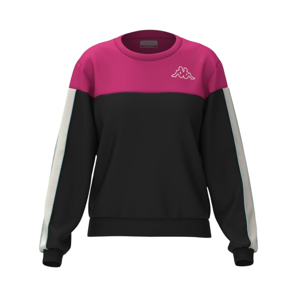 Visualizza i dettagli per Felpa  FLEECE CREW      BLACK-FUXIA-WHITE