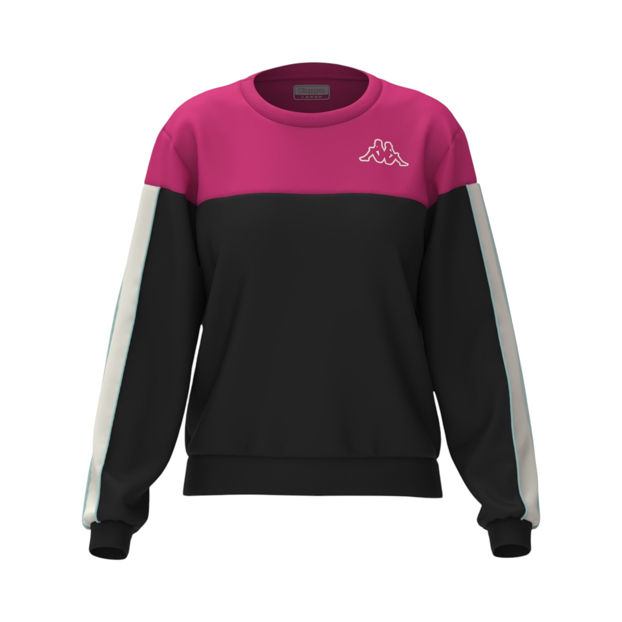 FLEECE CREW      BLACK-FUXIA-WHITE