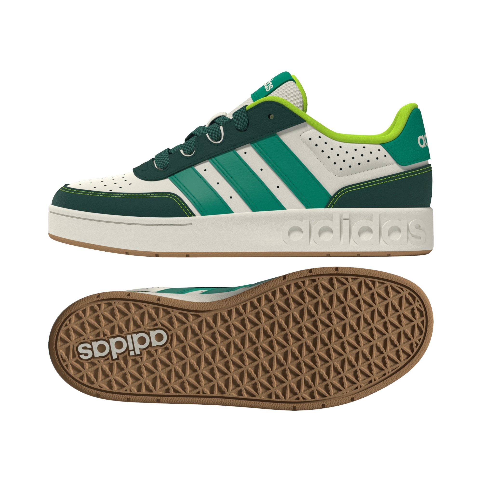 SYN.LEATHER      OFFWHT/GREEN/GREEN