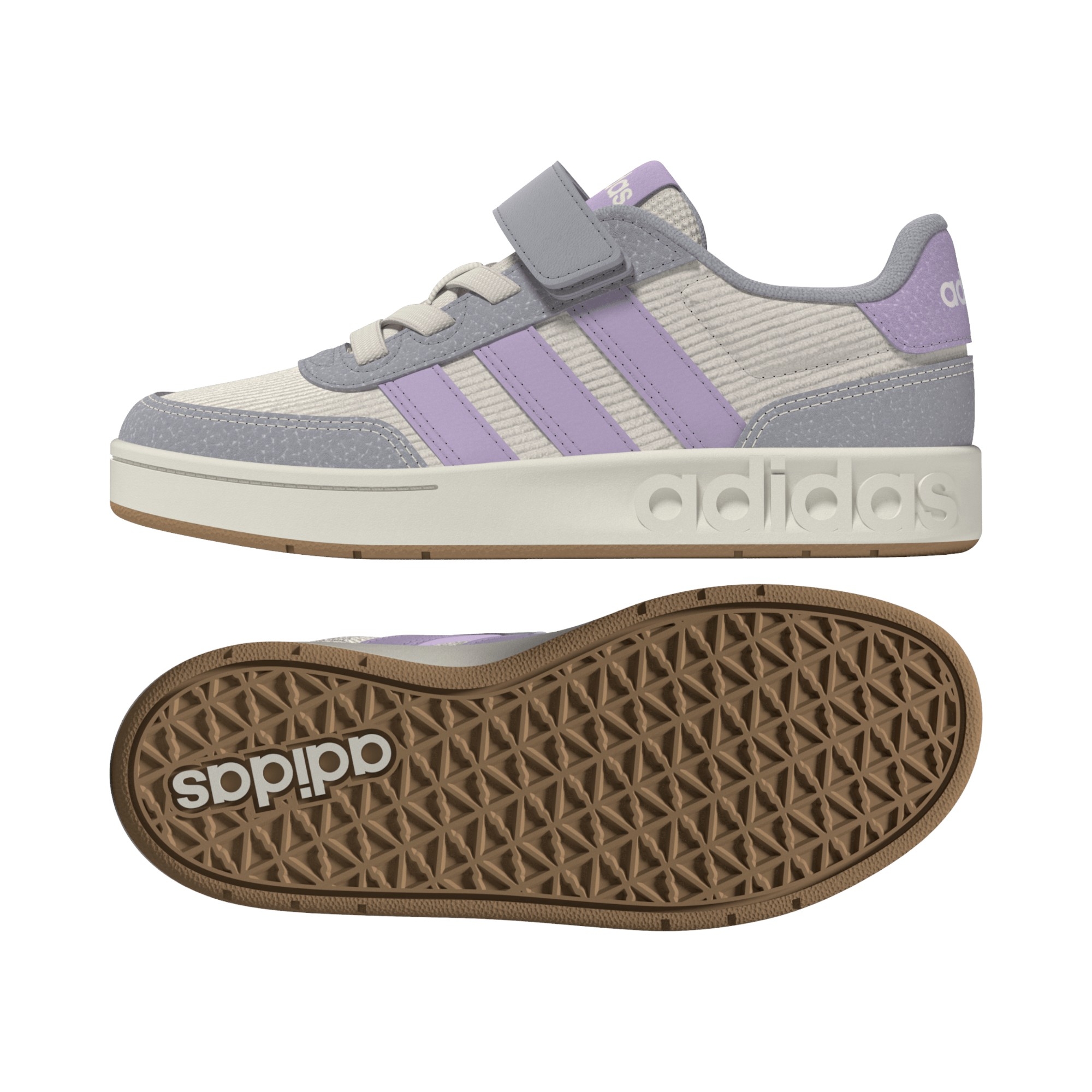 CORDUROY-SYN.LEA WHITE/PLUM/GREY