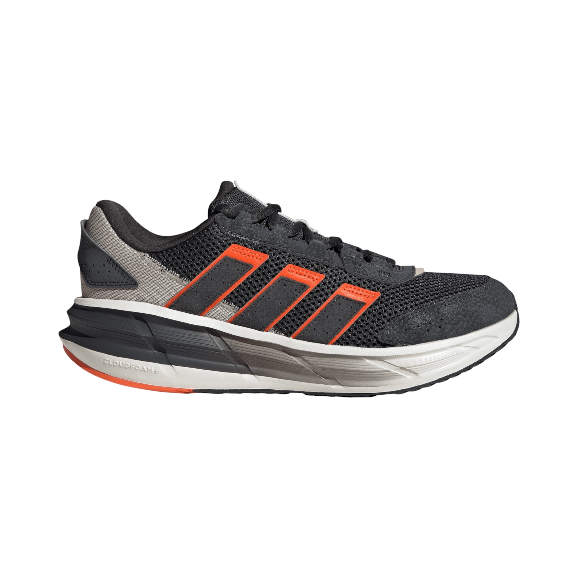 TXT-SYN.LEATHER  CARBON/ORANGE