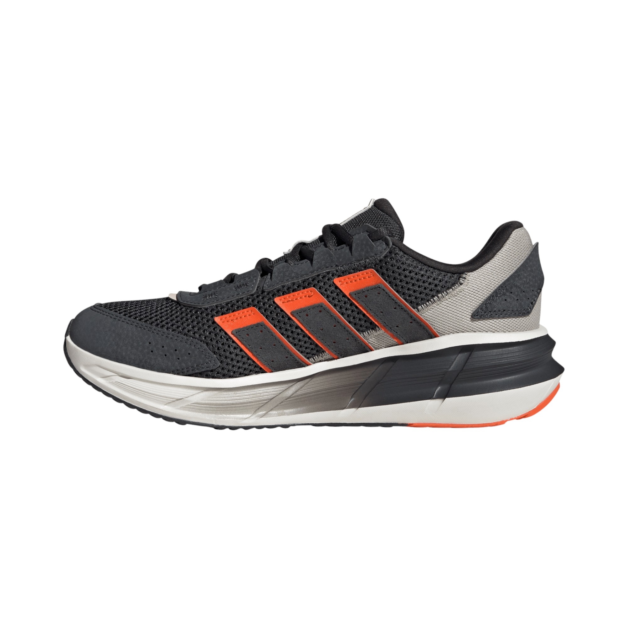 TXT-SYN.LEATHER  CARBON/ORANGE