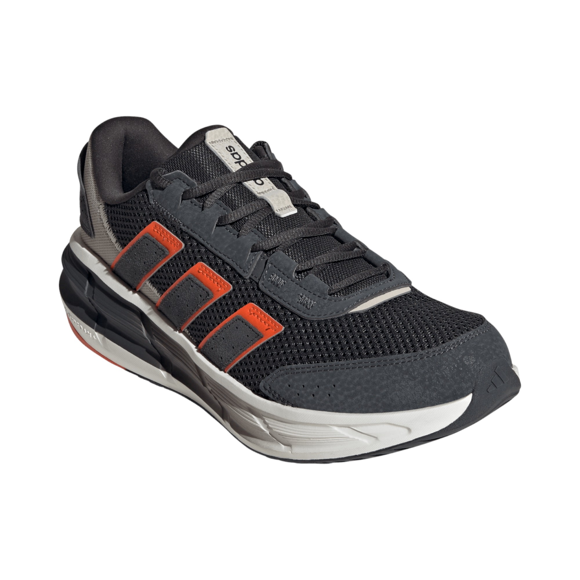 TXT-SYN.LEATHER  CARBON/ORANGE