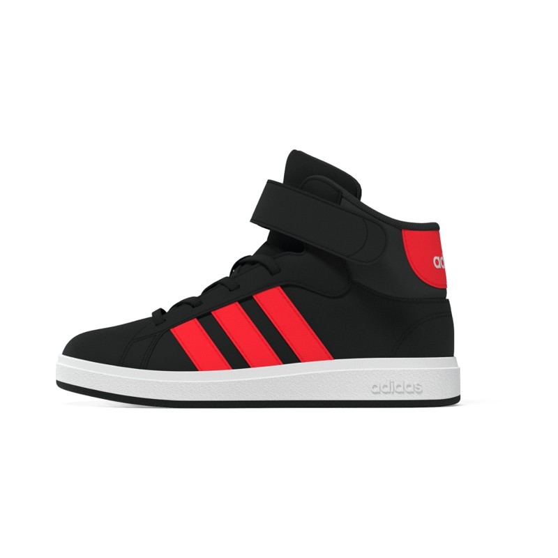 SYN LEATHER      BLACK/RED/GREY