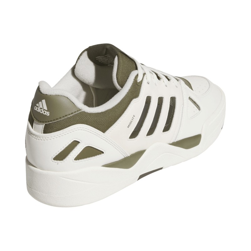 SYN LEATHER-TXT  OFFWHT/OLIVE/OLIVE