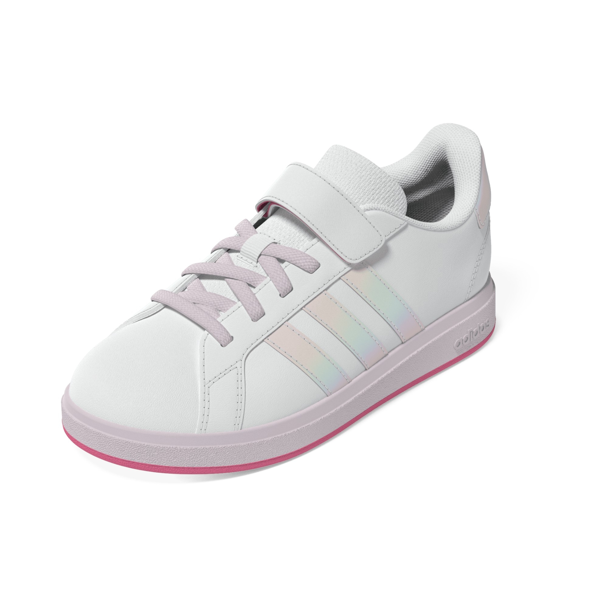 SYN LEATHER      WHT/IRIDESCENT/PINK