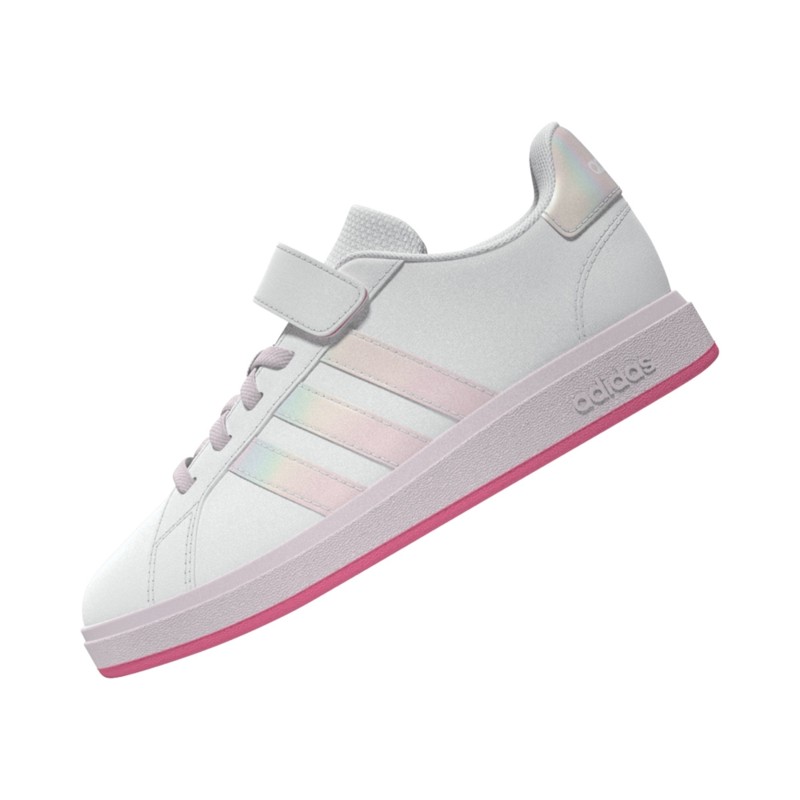SYN LEATHER      WHT/IRIDESCENT/PINK